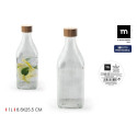Glass Bottle La Mediterránea Metal Glass 1 L (24 Units)
