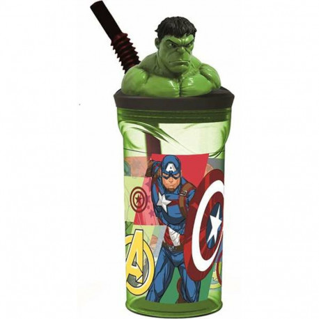 Kõrrega Klaasi The Avengers Seven Wonders Hulk 360 ml