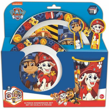 Laste nõudekomplekt The Paw Patrol Boy Rescue Pups 5 Tükid