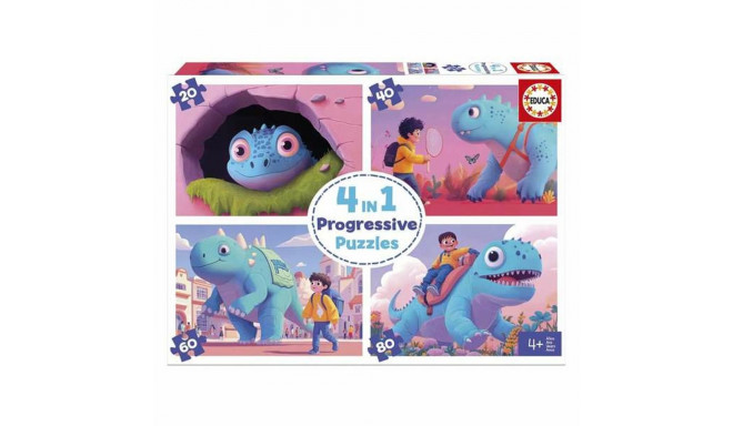 4 Pusle Komplekt Educa Friendly Dinosaurs