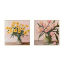 Maal Home ESPRIT Kollane Roheline Roosa Shabby Chic Vaas 83 x 4,5 x 83 cm (2 Ühikut)