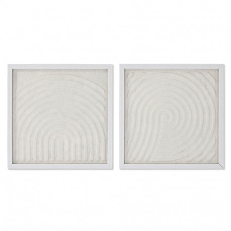 2 maali komplekt Home ESPRIT Paber Kristall 35 x 2 x 35 cm