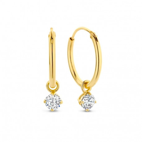 Ladies' Earrings New Bling 9NB-1206 Golden