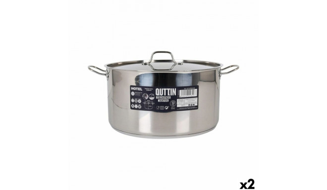 Casserole with lid Quttin ø 34 x 18 cm (2 Units)