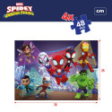 4 Pusle Komplekt Spidey 35 x 1,5 x 25 cm 48 Tükid, osad (6 Ühikut)