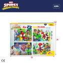 4 Pusle Komplekt Spidey 35 x 1,5 x 25 cm 48 Tükid, osad (6 Ühikut)
