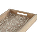 Set of trays Home ESPRIT White Natural Indian Man 44 x 29 x 5 cm (2 Units)