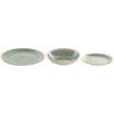 Tableware Home ESPRIT White Green Stoneware 18 Pieces