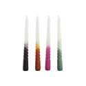 Candles DKD Home Decor Bicoloured 2 x 2 x 25 cm 2 x 2 x 20 cm (4 Pieces) (4 Units)