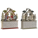 Advent Calendar DKD Home Decor Wood 34 x 8,5 x 36,5 cm (2 Units)