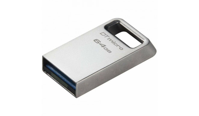 USB-pulk Kingston DataTraveler Micro 64 GB Must Hõbedane