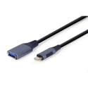 USB A - USB-C Kaabel GEMBIRD A-USB3C-OTGAF-01 Hall