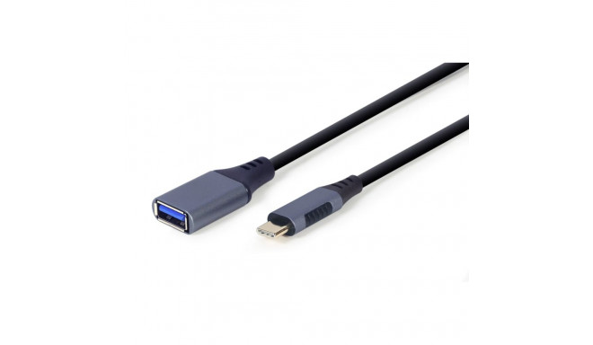 USB A to USB-C Cable GEMBIRD A-USB3C-OTGAF-01 Grey