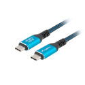 USB-C-kaabel Lanberg CA-CMCM-45CU-0010-BK Sinine Must 1 m