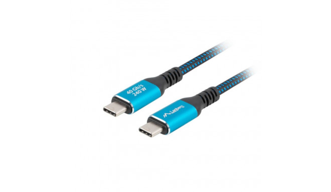 USB-C-kaabel Lanberg CA-CMCM-45CU-0020-BK Sinine Must 2 m