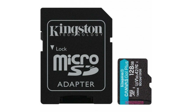 MicroSD Mälikaart koos Adapteriga Kingston CANVAS Go! Plus 128 GB