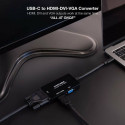 USB-C-VGA/HDMI/DVI Adapter NANOCABLE 10.16.4301-ALL 20 cm Must