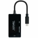 USB-C-VGA/HDMI/DVI Adapter NANOCABLE 10.16.4301-ALL 20 cm Must