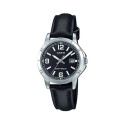 Naiste Kell Casio LADY DATE, LEATHER - BLACK (Ø 35 mm)