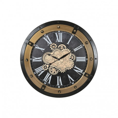 Seinakell Home ESPRIT Must Kuldne Raud 80 X 8,5 X 80 cm