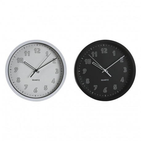 Seinakell DKD Home Decor Valge Must PVC 25,4 x 4 x 25,4 cm (2 Ühikut)