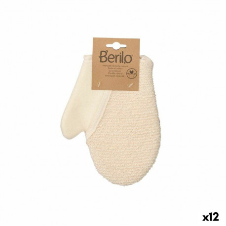 Exfoliating Mitt Berilo B7081-10 B7081-10 White Beige (12 Units)