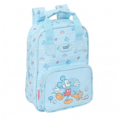 Child bag Mickey Mouse Clubhouse Baby Light Blue 20 x 28 x 8 cm