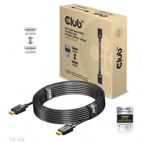 CLUB3D kaabel Ultra High Speed HDMI™ sertifitseeritud 4K120Hz 8K60Hz 48Gbps M/M 5m/16.4ft