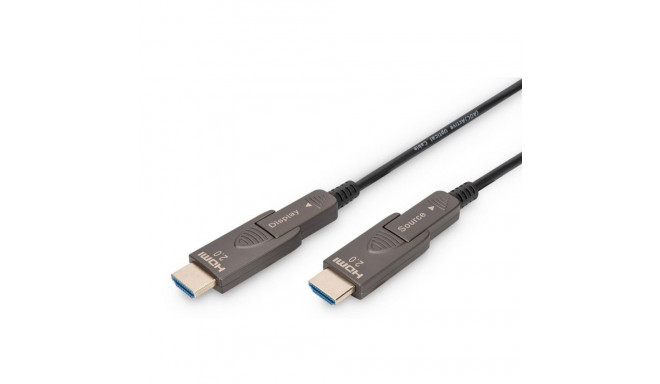 Digitus 4K - HDMI AOC hübriid fiiberoptiline kaabel 10m eemaldatava pistikuga