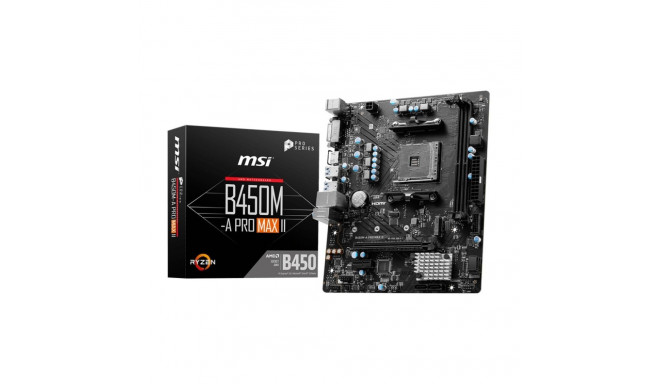 MSI B450M-A PRO MAX II emaplaat AMD B450 Socket AM4 micro ATX