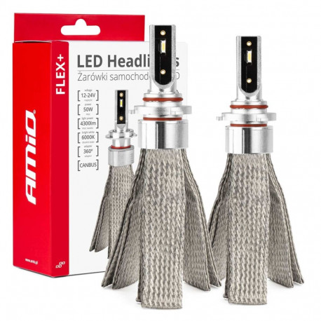 led-autopirnid seria flex+ hb3 9005/hir1 9011/h10 12v 24v 6000k canbus amio-03664