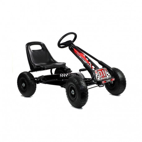 Gokart Czarny A-15 Pompowane Koła