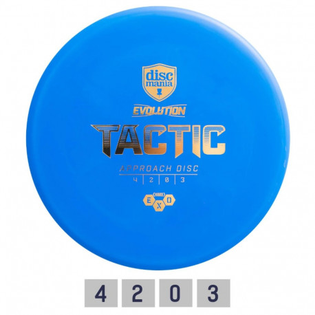 Discgolf DISCMANIA Midrange driver HARD EXO TACTIC Evolution Light blue 4/2/0/3