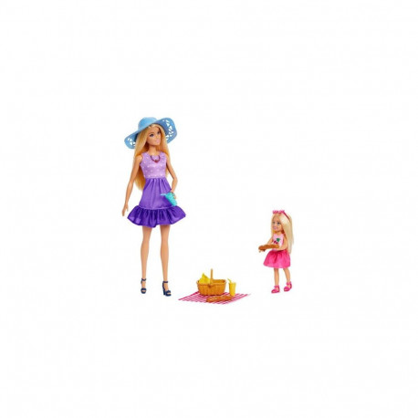 Barbie Chelsea Family &amp; Friends Dolls &amp; Accessories, Picnic-Themed Playset with 2 Do