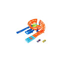 Hot Wheels Action Whip Around Raceway, 2 Toy Cars in 1:64 Scale, Storage