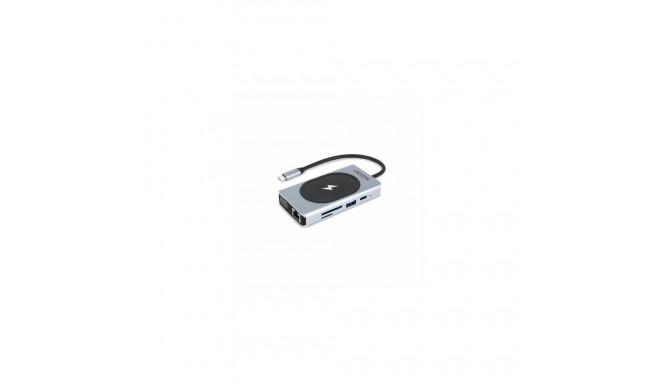 DICOTA D32059 interface hub USB Type-C Black, Silver
