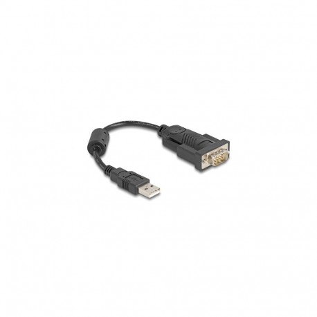 DeLOCK Adapter USB 2.0 Type-A to 1 x Serial RS-232 D-Sub 9 pin male with ferrite core 0.25 m
