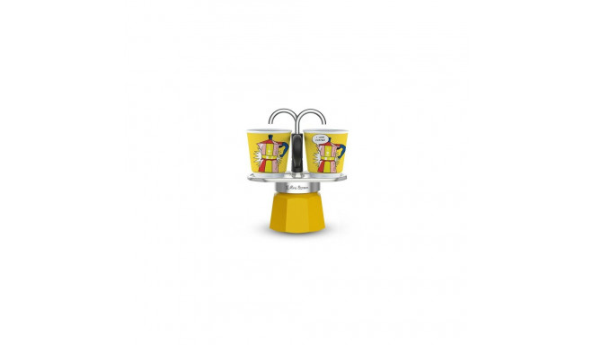 Bialetti Mini Express Lichtenstein Moka pot Silver, Yellow