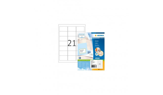 HERMA Address labels Premium A4 63.5x38.1 mm white paper matt 2100 pcs.