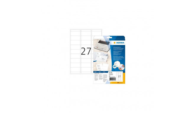 HERMA Address labels for typewriters A4 67x30 mm paper matt round corners 540 pcs.