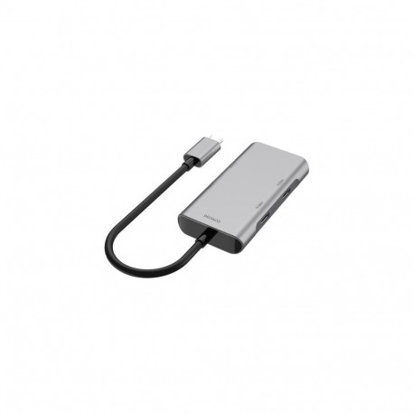 Deltaco USBC-HUB201 interface hub USB 3.2 Gen 1 (3.1 Gen 1) Type-C Grey