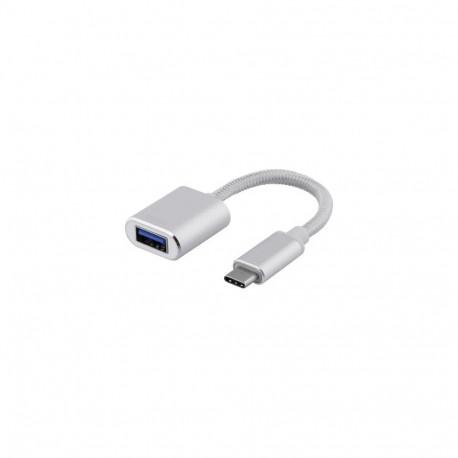 Deltaco USBC-1278 USB cable USB 3.2 Gen 1 (3.1 Gen 1) 0.1 m USB A Silver