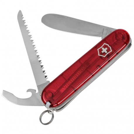 Victorinox laste Šveitsi taskunuga My First Victorinox punane läbipaistev (0.2373.T)