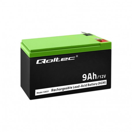 Qoltec battery 12V 9Ah Max 90A AGM