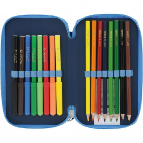 Herlitz pencil case Herlitz Doppel Case 23 teilig Deep Sea