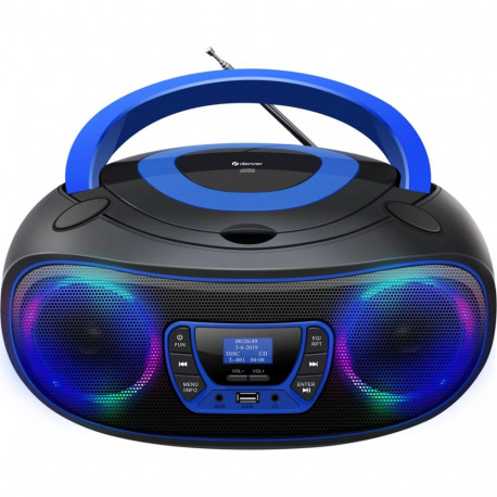 Denver TDB-212 DAB+ Boombox FM/BT/USB/CD/AUX blue