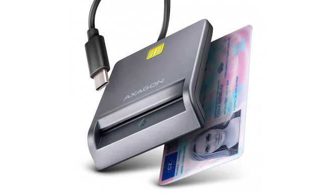 AXAGON USB-C nutikas kaardilugeja FlatReader | CRE-SM3TC
