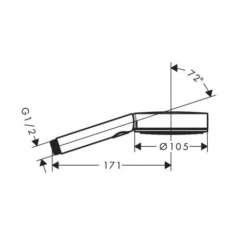 Shower head 105 3jet Relaxation EcoSmart 24111000