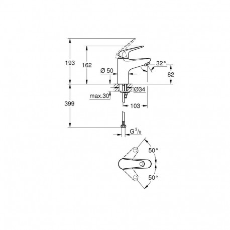 Grohe Swift valamu segisti 24317001