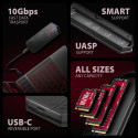 EEM2-GAM USB-C korpus Gen2 M.2 NVMe/SATA SS